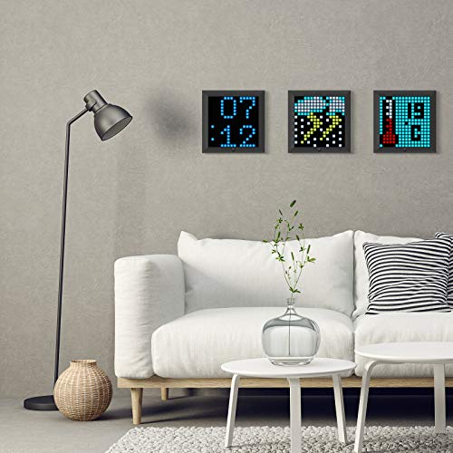 Divoom Pixoo Digital Pixel Art Frame con pantalla LED de 8.6in, control interactivo de la aplicación del teléfono móvil, creación personalizada de Pixel Art