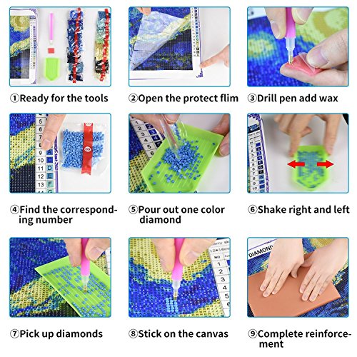 DIY 5D Kit de Pintura de Diamante,DIY 5D diamond painting, Diamantes de imitación de Diamante Bordado de Punto de Cruz,Disney Princess,50*40cm