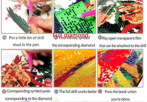 DIY 5D pintura de diamante Kit por Número Pollo Asado De Gallina Imagen Diamond painting bordado Cristal rhinestone punto de cruz adultos Lienzo arte para sala decoración la pared del hogar 60x80cm