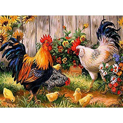 DIY 5D pintura de diamante Kit por Número Pollo Asado De Gallina Imagen Diamond painting bordado Cristal rhinestone punto de cruz adultos Lienzo arte para sala decoración la pared del hogar 50x70cm