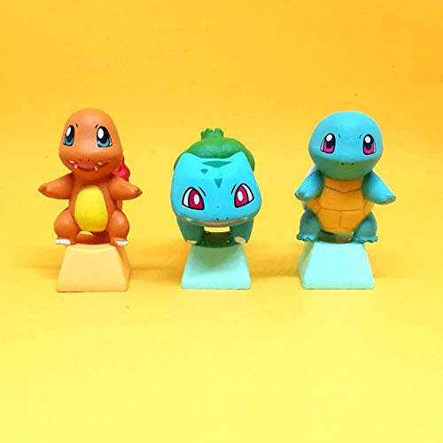 Diy Key Cap Creativity Elf Teclados Mecánicos Keycap Diseño De Personalidad, Bulbasaur / Squirtle / Charmander Keycaps Mx Axis, 3 Piezas, China