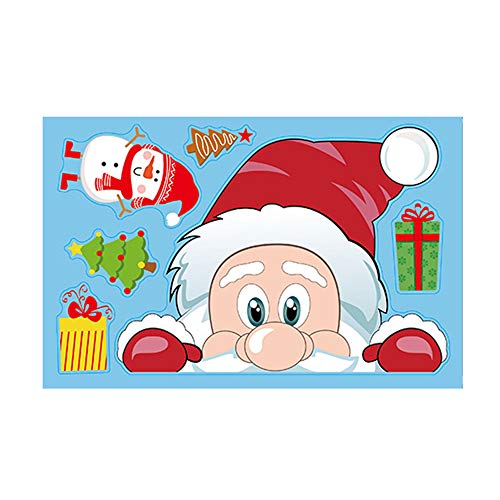 DIY Santa Claus renos Festival Decoración Año Nuevo Navidad ventana pegatinas arte pared copo de nieve calcomanías Shopwindow Ornamento (tipo 2)