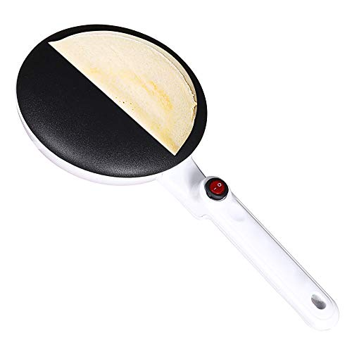 DIYARTS Crepera Eléctrico Antiadherente Para Pizza Pancake Placa De CoccióN Food Herramienta De Cocción Para Blintzes Huevo Bacon（650W,220V）