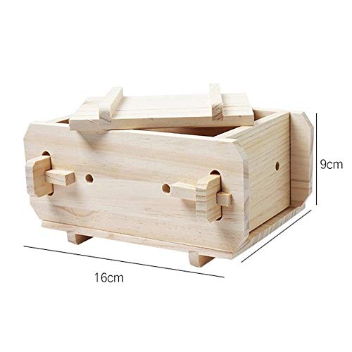 DIYARTS Herramienta de Molde de Tofu Caja de Prensa de Madera Extraíble Cocina Casera Pequeño Fabricante de Tofu Kit de Moldes de Prensa para Bricolaje Tofu Mold Cooking Handmade