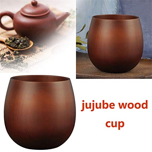 DIYARTS Taza De Madera Creative Hotel Restaurant Vajilla Azufaifa Madera para Beber Tetera Vaso Taza De Agua Waterjjube Café Cerveza Té Zumo Taza De Leche