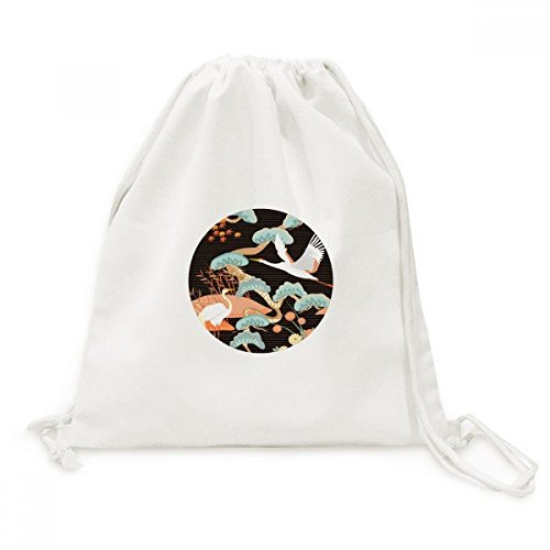 DIYthinker Grúas Peonías Hojas de Arce de la Lona del Modelo del morral del Lazo de Viaje Bolsas de la Compra