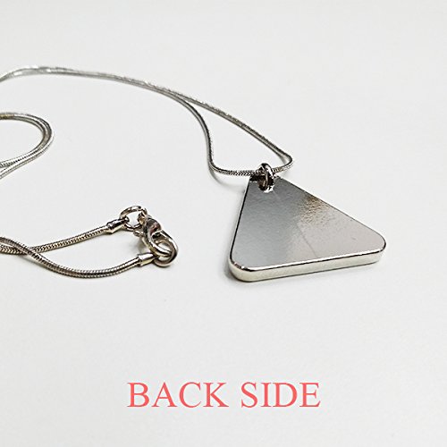 DIYthinker Grúas peonías Hojas de Arce patrón triángulo Forma Colgante Collar Joyas con Cadena decoración Regalo