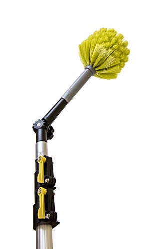 DocaPole palo extensible de 1,52-3,65 mcon plumero de tela de araña // Plumero para techo y de esquina // para la limpieza de techos altos y esquinas con palo telescópico // Palo telescópico kit