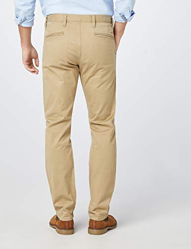 dockers Alpha Original Slim-Stretch Twill Pantalones, Marrón (New British Khaki 0432), 32W / 32L para Hombre