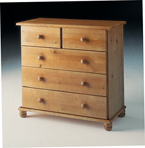 Dogar Altea Comoda 5 cajones, Pino, Miel, 81x78x39 cm
