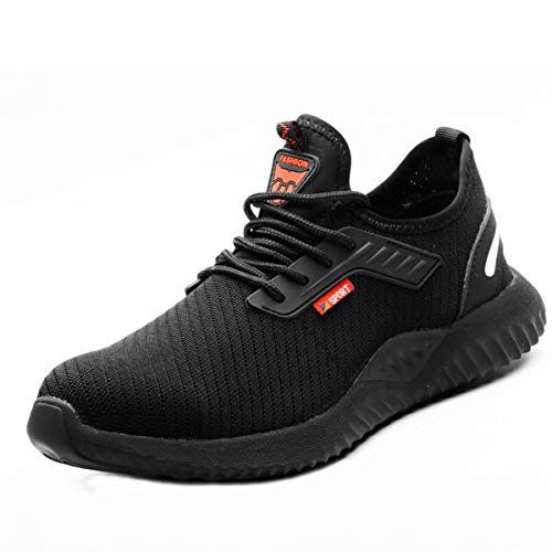 DoGeek Zapato Seguridad con Punta de Acero, Zapatos Trabajo Antideslizante para Trabajo y Senderismo