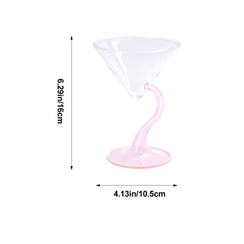 DOITOOL Cóctel Copa de Martini Copa de Vino 210Ml Copas de Parfait Copas de Postre Helado Copa de Fruta para Fiestas Al Aire Libre Bodas Picnics Melocotón (Melocotón)