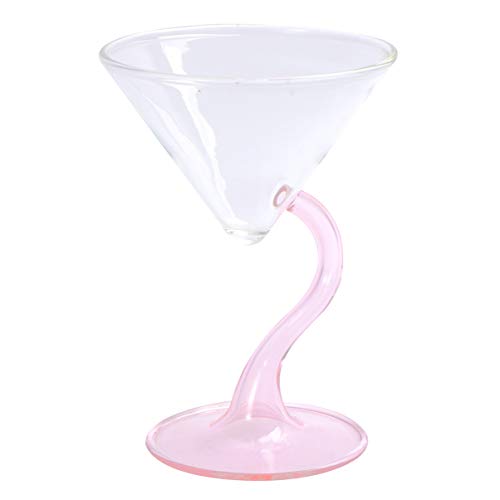 DOITOOL Cóctel Copa de Martini Copa de Vino 210Ml Copas de Parfait Copas de Postre Helado Copa de Fruta para Fiestas Al Aire Libre Bodas Picnics Melocotón (Melocotón)
