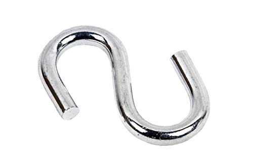 DOJA Industrial | Gancho en S Zincado M4 | PACK 25 | Ideal para la colocación de objetos en barras o cornisas, para empalmes de cadena de pequeño calibre.