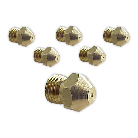 DOJA Industrial | Inyectores Cocina M-7 ] | Kit de 6 (0,6 mm, 0,65 mm, 2x 0,75 mm, 2x 0,80 mm)