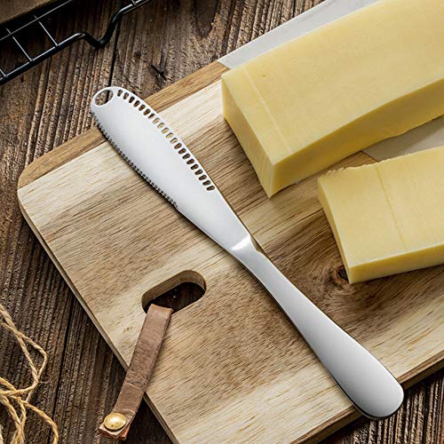Domeilleur Cortadores de Galletas de Queso con Mantequilla, Cortador de Mantequilla de Acero Inoxidable Postre de Queso Mermeladas Cortadores de Crema para Untar Cuchillas