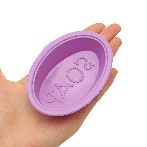 Domeilleur - Moldes de Silicona ovalados para jabón, Molde para Hornear Cupcakes, Molde Hecho a Mano