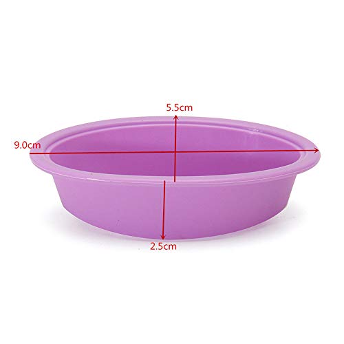 Domeilleur - Moldes de Silicona ovalados para jabón, Molde para Hornear Cupcakes, Molde Hecho a Mano