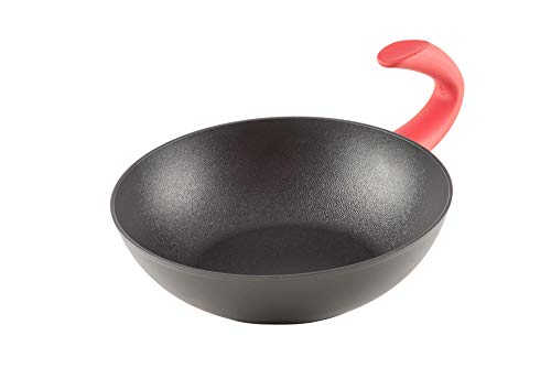 Domo G Zero Wok japonés, diámetro 28 cm, Aluminio, Antracita, 46.5 x 28.8 x 8 cm