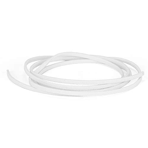 DonDon Cinta de terciopelo de 3 mm - DIY Rollo de 30 metros - blanco