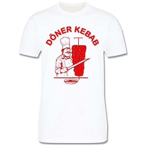 Doner Kebab Camiseta de Hombre (Blanco, M)