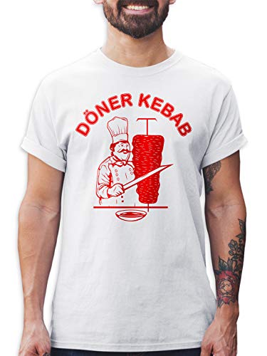 Doner Kebab Camiseta de Hombre (Blanco, M)