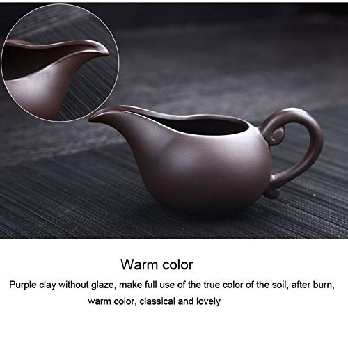 Dongdexiu Café y té Suministros Juego de té de cerámica de Arcilla Negra púrpura 12 en 1 Tetera de Kungfu Que Sirve Taza Taza de té China Drinkware