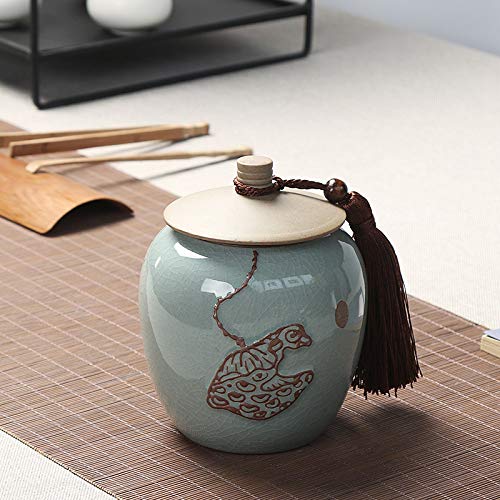 DongGuanShiHongBoZhu Lata de café de cerámica Sella con Tapa de cerámica sellada, Tarro de Almacenamiento de Alimentos de Cocina, contenedor de té, Granos de café, Nuez, Grano, 800 ml