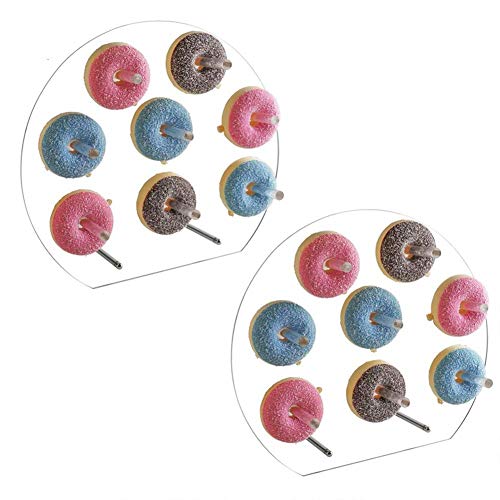 Donut Stand - Donut Wall Display Stand, Acrílico Donut Wall Postre Stand | Suministros para fiestas temáticas de donas para fiestas, mesas de dulces, golosinas de boda, Baby Shower (8 pilares)