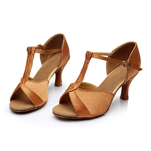 Dorical Zapatos de Baile Latino para Mujeres Rendimiento Salsa Fiesta Zapatos Baile Tacón Alto, Modelo Zapatos Baile Latino para Mujer Zapatos de Tango Salsa Samba Vals Baile de Salón