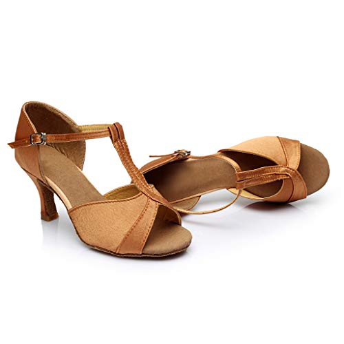 Dorical Zapatos de Baile Latino para Mujeres Rendimiento Salsa Fiesta Zapatos Baile Tacón Alto, Modelo Zapatos Baile Latino para Mujer Zapatos de Tango Salsa Samba Vals Baile de Salón
