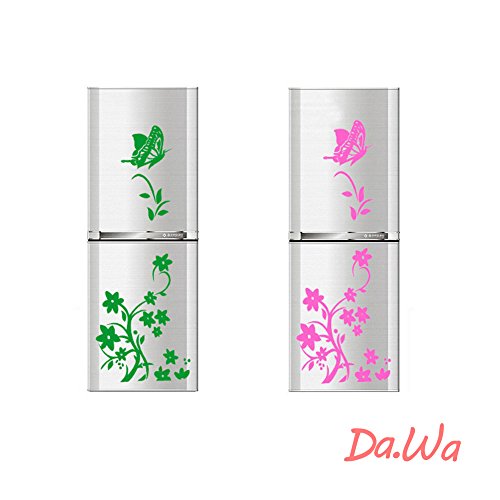 Dosige Rojo Mariposa Pegatinas de Nevera Pegatinas de Ventana Pared Extraíble Pegatinas Vinilo Decal Murales para Cocina Restaurante
