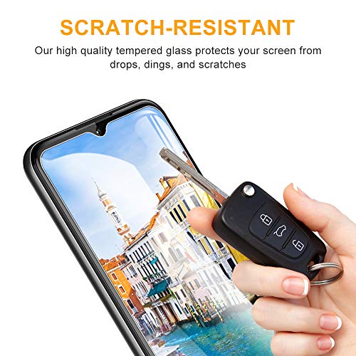 DOSNTO 3 Pack Protector de Pantalla para Motorola Moto G8 Power Lite, Cristal Templado, Dureza 9H, Resistencia al Desgaste, Resistencia al Rayado, fácil de Limpiar, Sin Burbujas, Funda Compatible