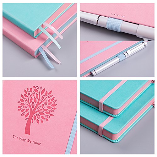 Dotted Journal/Dotted Notebook - Páginas Numeradas de Puntos Lemome Cuaderno de Tapa Dura A5 con Soporte Para Rotuladores - Papel Grueso Premium + Obsequios Extra (Verde Menta)