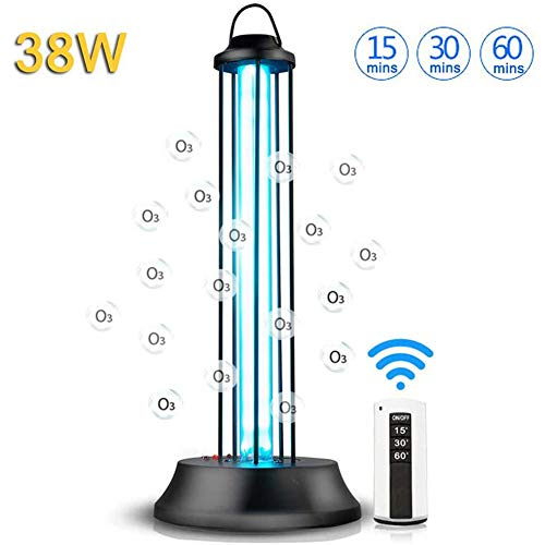 Dp-Light Lampara De Desinfeccion UV Lámpara de esterilización germicida Ultravioleta Ozono DesinfecciónLuces LED UV-C portátil para el área de Mascotas del Inodoro del refrigerador 38W,with Ozone