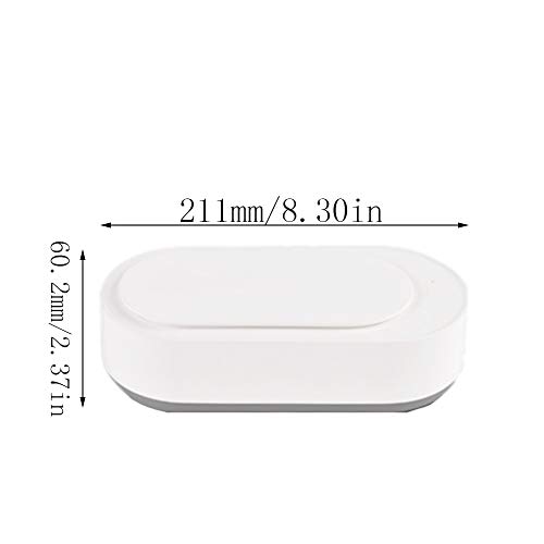 DQM Máquina de Limpieza ultrasónica portátil, Limpiador de Joyas, para Anillos, anteojos, Relojes, Monedas, Herramientas, maquinillas de Afeitar, Pendientes, Collares, dentaduras postizas,