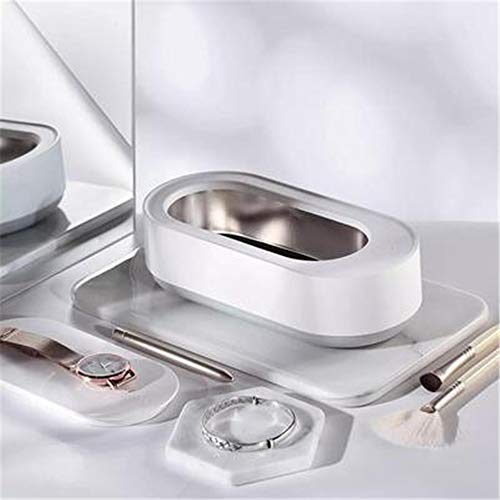 DQM Máquina de Limpieza ultrasónica portátil, Limpiador de Joyas, para Anillos, anteojos, Relojes, Monedas, Herramientas, maquinillas de Afeitar, Pendientes, Collares, dentaduras postizas,