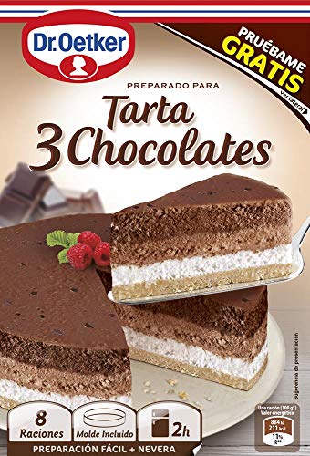 DR. OETKER preparado para tarta 3 chocolates caja 270 gr