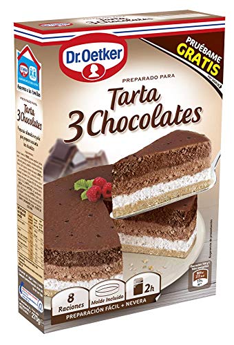 DR. OETKER preparado para tarta 3 chocolates caja 270 gr