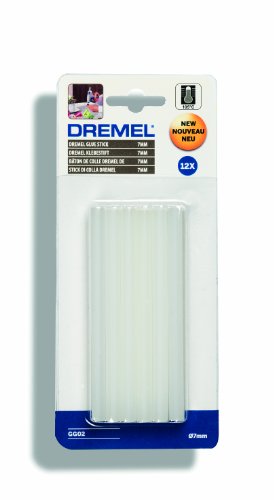 Dremel GG02 - Barras de Pegamento de Baja Temperatura de 7 mm, Accesorio para Pistolas de Pegado, Color Blanco