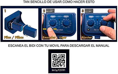 Drip&Fresh C5121 C5121-Kit Completo de nebulización para terrazas y Patios. Incluye Programador analógico por Segundos y 8 nebulizadores, Azul