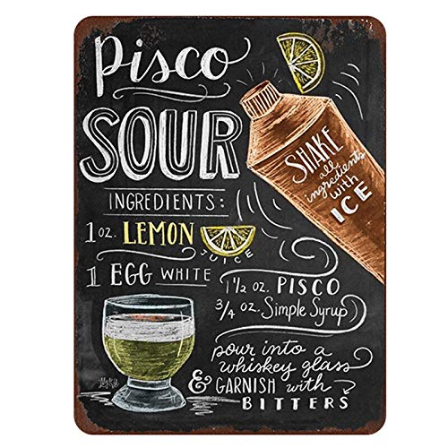 Ducomi Placas de Pared Decoración Hogar Metal Vintage. Cuadros Decoracion Casa para Cocina, Jardin, Casa, Pub, Oficina. Retro Art Pintura Aluminio. Gran Selección, Enviado Desde ES (Cocktail 005)
