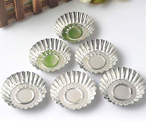 DUDDP Cocina Molde Tarta del Huevo Molde Copa de Huevo Tarta de Latas de la Magdalena Mollete de la Torta del Molde bandejas Cajas del Mollete Mini Tarta del Huevo Casos Foil Pie Bandejas de la Torta