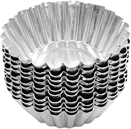 DUDDP Cocina Molde Tarta del Huevo Molde Copa de Huevo Tarta de Latas de la Magdalena Mollete de la Torta del Molde bandejas Cajas del Mollete Mini Tarta del Huevo Casos Foil Pie Bandejas de la Torta