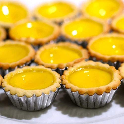 DUDDP Cocina Molde Tarta del Huevo Molde Copa de Huevo Tarta de Latas de la Magdalena Mollete de la Torta del Molde bandejas Cajas del Mollete Mini Tarta del Huevo Casos Foil Pie Bandejas de la Torta