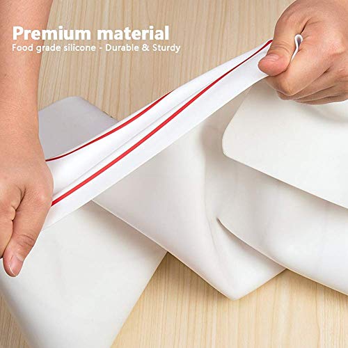 DUDDP Rolling Pin Balanceo de silicona con bicarbonato de Mat - pastelería, pasta, pasta de la pizza antiadherente de pastelería Fondant Set Mat Dough Roller for decoración de pasteles, masa de gallet