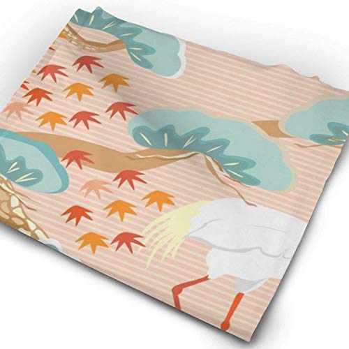 Dudifeng Crane Garza con Pájaros Patrón Japonés Costura Elástica Bandana Versátil Deportiva & Casual Headwear 9.8x19.7"