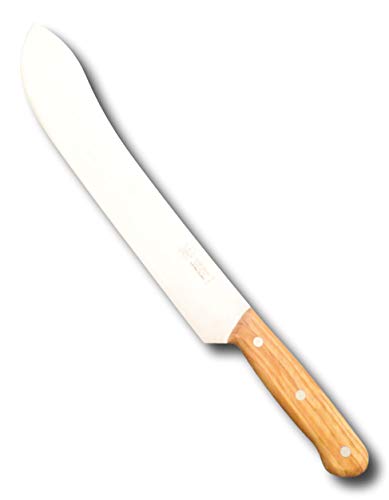 Due Buoi BBQ – Cuchillo de talla premium con hoja larga de 30,5 cm. Herramientas de acero inoxidable endurecido con mango de madera de olivo completo 3 remaches.