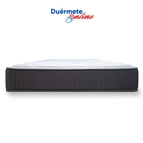 Duérmete Online Colchón Viscoelástico Duo Reversible | Altura 25cm | Confort Máximo | Acolchado Exclusivo, Biogel, 90x190
