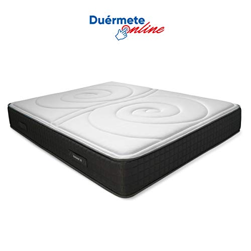 Duérmete Online Colchón Viscoelástico Duo Reversible | Altura 25cm | Confort Máximo | Acolchado Exclusivo, Biogel, 90x190